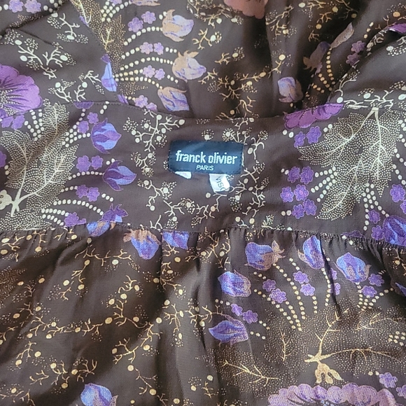 Vintage 70s 80s  Franck Olivier Designer Blouse S - Picture 9 of 11